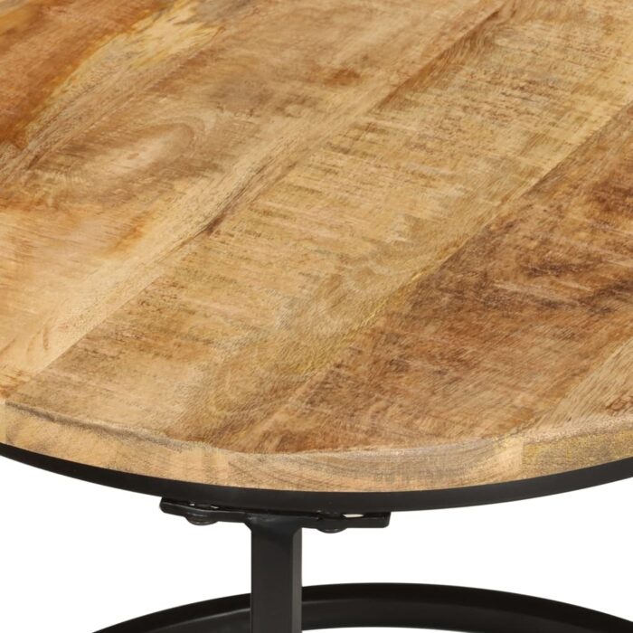 Tables gigognes 3 pcs bois de manguier massif brut – Image 4