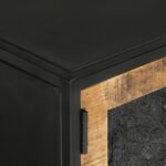 Meuble TV 110x30x40 cm bois massif de manguier et fer – Image 5