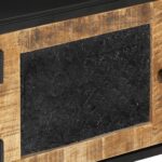 Meuble TV 110x30x40 cm bois massif de manguier et fer – Image 7