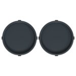 Chariots à plantes avec roues 2 pcs gris diamètre 34 cm 35 kg – Image 2