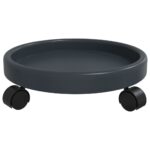 Chariots à plantes avec roues 2 pcs gris diamètre 34 cm 35 kg – Image 3