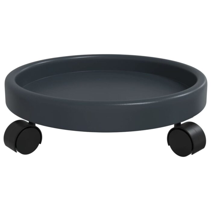 Chariots à plantes avec roues 2 pcs gris diamètre 34 cm 35 kg – Image 3