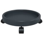 Chariots à plantes avec roues 2 pcs gris diamètre 34 cm 35 kg – Image 4