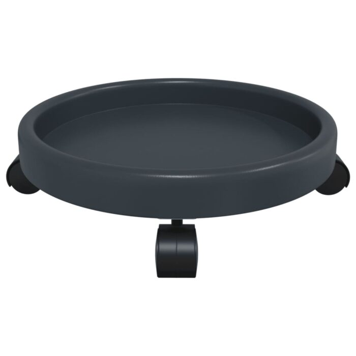 Chariots à plantes avec roues 2 pcs gris diamètre 34 cm 35 kg – Image 4