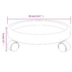 Chariots à plantes avec roues 2 pcs gris diamètre 34 cm 35 kg – Image 7