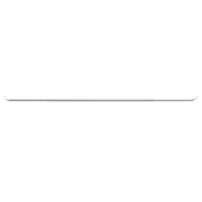 Tringles à rideau 2 pcs blanc et argenté 90-130 cm aluminium – Image 2