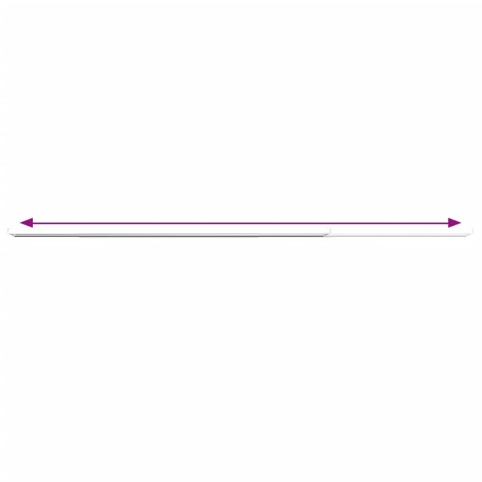 Tringles à rideau 2 pcs blanc et argenté 90-130 cm aluminium – Image 3
