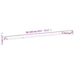 Tringles à rideau 2 pcs blanc et argenté 90-130 cm aluminium – Image 5