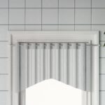 Tringles à rideau 2 pcs blanc et argenté 90-130 cm aluminium