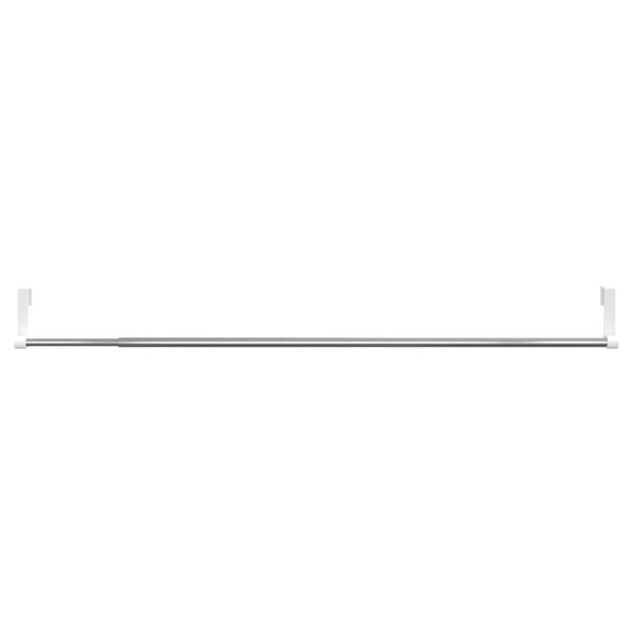 Tringles à rideau 2 pcs blanc et argenté 60-105 cm aluminium – Image 2