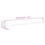 Tringles à rideau 2 pcs blanc et argenté 60-105 cm aluminium – Image 5