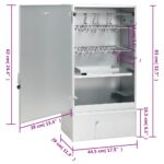 Fumoir à four à barbecue avec copeaux de bois 44,5x29x83 cm – Image 12