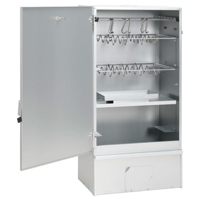 Fumoir à four à barbecue avec copeaux de bois 44,5x29x83 cm – Image 5