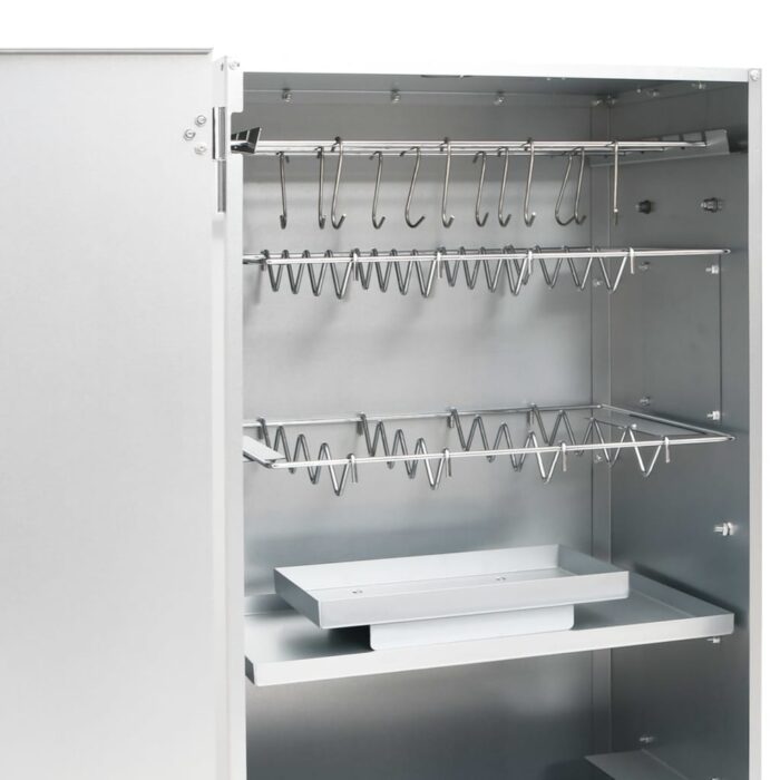 Fumoir à four à barbecue avec copeaux de bois 44,5x29x83 cm – Image 7