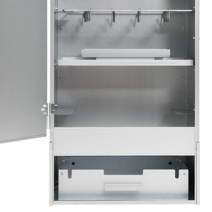 Fumoir à four à barbecue avec copeaux de bois 44,5x29x83 cm – Image 8