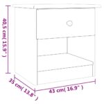 Table de chevet ALTA 41x35x41 cm bois de pin massif – Image 6