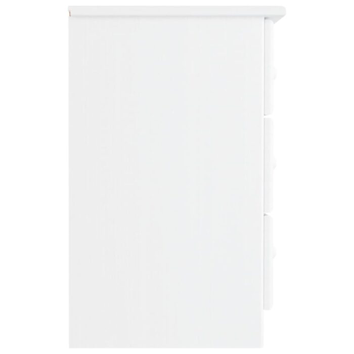 Table de chevet ALTA blanc 41x35x55,5 cm bois de pin massif – Image 3