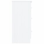 Commode ALTA blanc 112x35x73 cm bois massif de pin – Image 3