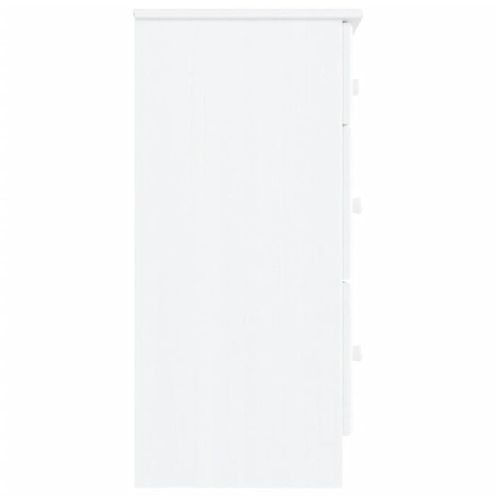 Commode ALTA blanc 112x35x73 cm bois massif de pin – Image 3