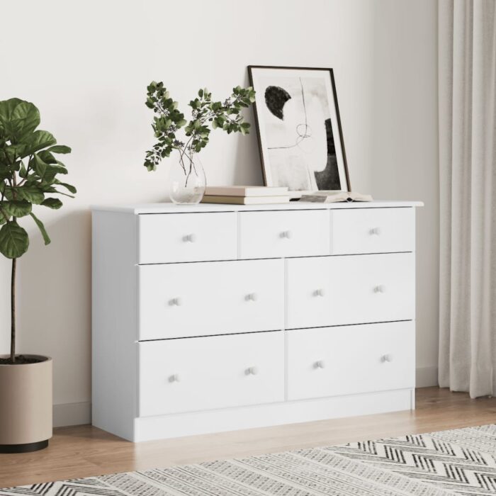 VXL8720845886547_m_en_hd_1.jpg Commode ALTA blanc 112x35x73 cm bois massif de pin – Image 1