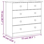 Commode ALTA 77x35x73 cm bois massif de pin – Image 6
