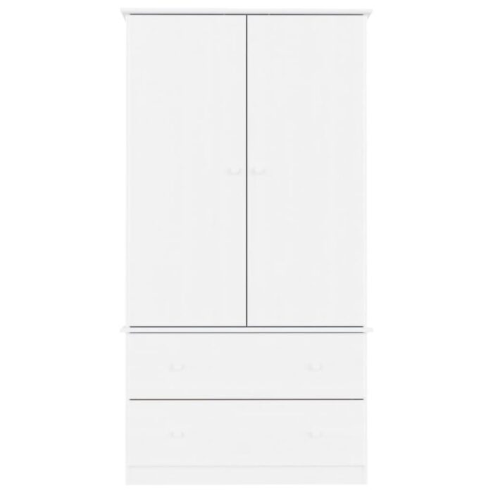 Garde-robe ALTA blanc 90x55x170 cm bois massif de pin – Image 2