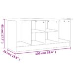 Banc à chaussures ALTA blanc 100x35x45 cm bois massif de pin – Image 5