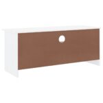 Meuble TV et tiroirs ALTA blanc 100x35x41 cm bois massif de pin – Image 3
