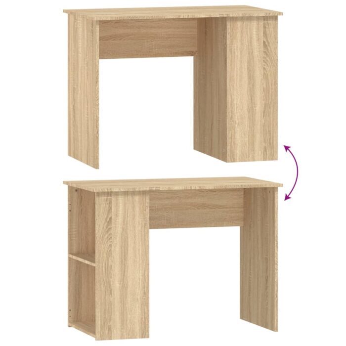 Bureau chêne sonoma 100x55x75 cm bois d'ingénierie – Image 4