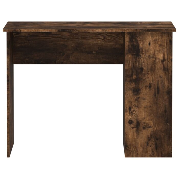 Bureau chêne fumé 100x55x75 cm bois d'ingénierie – Image 2