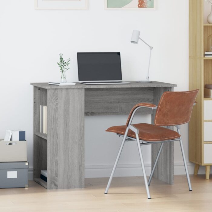 Bureau sonoma gris 100x55x75 cm bois d'ingénierie – Image 1