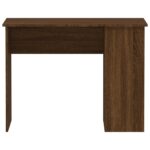 Bureau chêne marron 100x55x75 cm bois d'ingénierie – Image 2