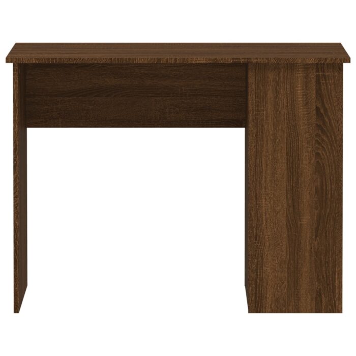 Bureau chêne marron 100x55x75 cm bois d'ingénierie – Image 2