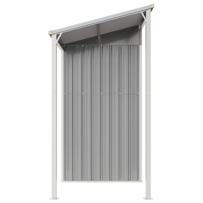 Abri de jardin avec toit prolongé gris clair 277x110,5x181 cm – Image 3