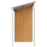 Abri de jardin avec toit prolongé marron clair 277x110,5x181 cm – Image 3