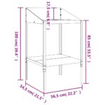 Support pour plantes anthracite 56,5x54,5x100cm acier galvanisé – Image 5
