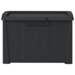Boîte de rangement de jardin anthracite 125 L PP – Image 4