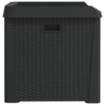 Boîte de rangement de jardin anthracite 125 L PP – Image 5