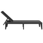 Chaise longue anthracite 186x60x29 cm PP – Image 3
