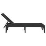 Chaise longue anthracite 186x60x29 cm PP – Image 3