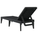 Chaise longue anthracite 186x60x29 cm PP – Image 4