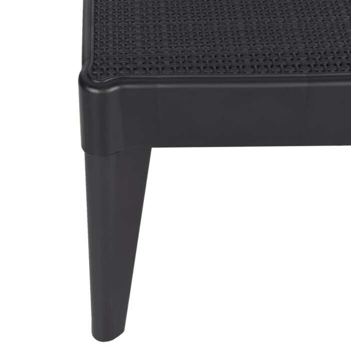 Chaise longue anthracite 186x60x29 cm PP – Image 6