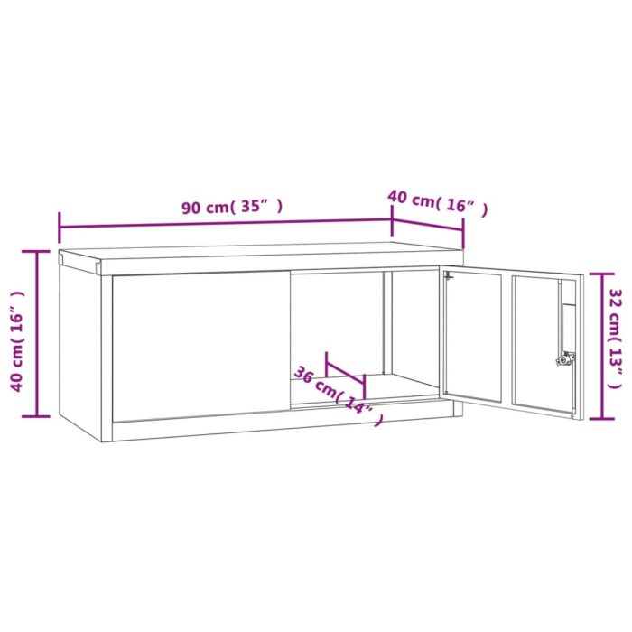 Classeur blanc 90x40x40 cm acier – Image 7