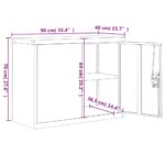Classeur anthracite 90x40x70 cm acier – Image 8