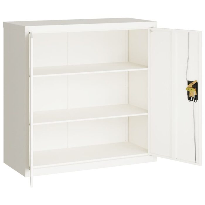 Classeur blanc 90x40x90 cm acier – Image 2