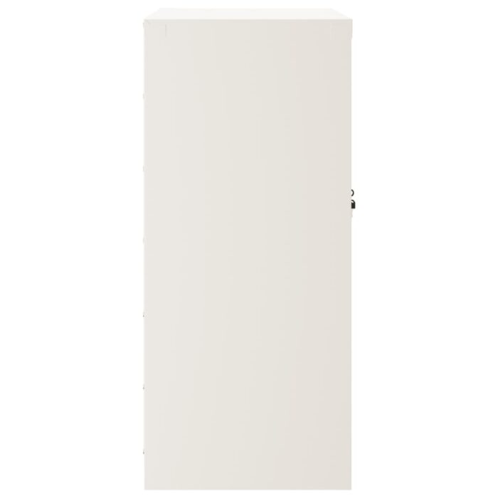 Classeur blanc 79x40x90 cm acier – Image 3