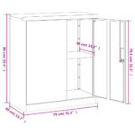 Classeur blanc 79x40x90 cm acier – Image 7