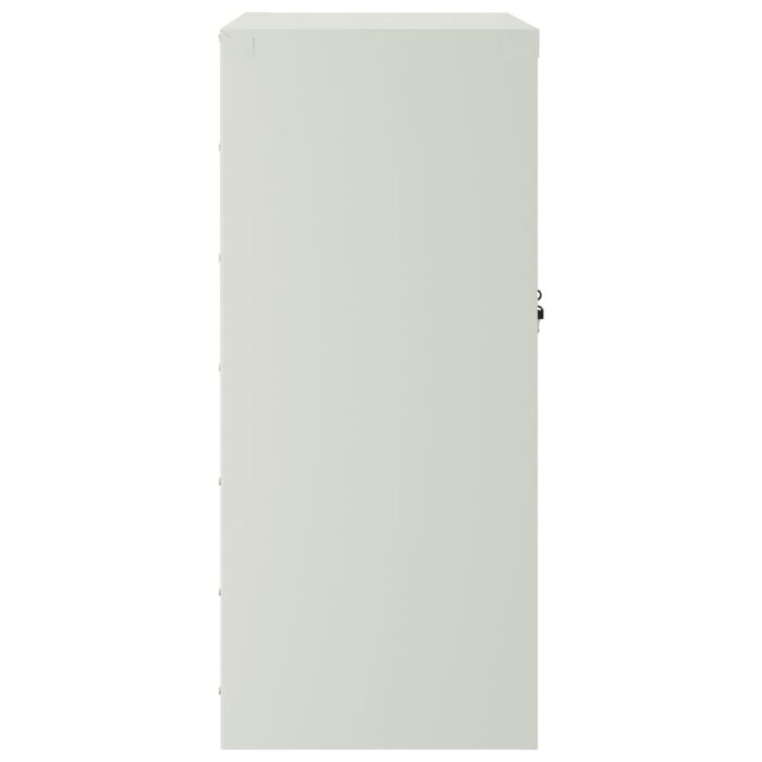 Classeur gris clair 79x40x90 cm acier – Image 3