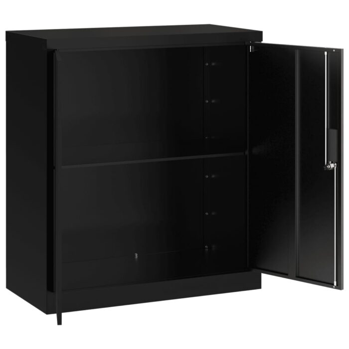Classeur noir 79x40x90 cm acier – Image 2