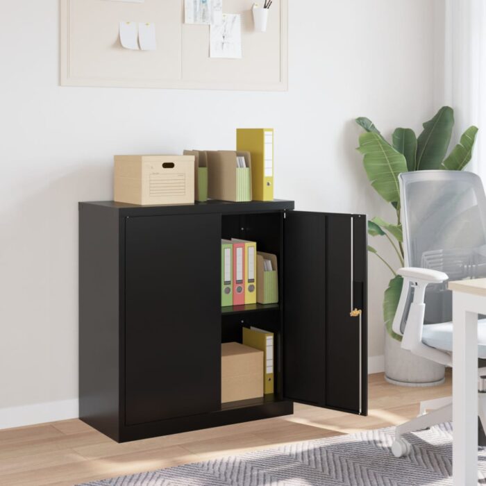 Classeur noir 79x40x90 cm acier – Image 1